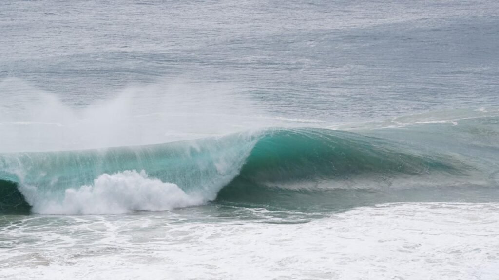 Glassy wave breaks near Alaia Surf Lodge in La Fortuna, the East Cape, Baja California Sur, Mexico