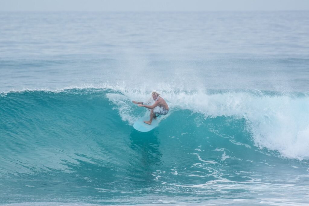 Surfer on a right-hander near ALAIA Surf Lodge, East Cape